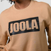 Unisex Fleece Graphic Crew (Latte) - S