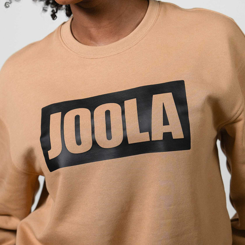 Unisex Fleece Graphic Crew (Latte) - M