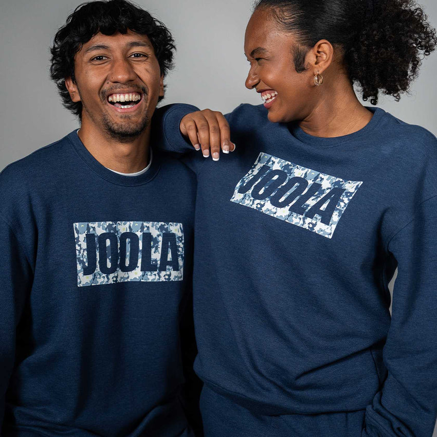 Unisex Fleece Graphic Crew (Navy Heather) - L
