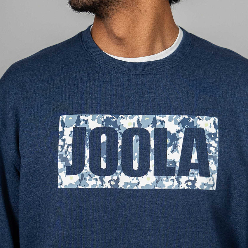 Unisex Fleece Graphic Crew (Navy Heather) - L