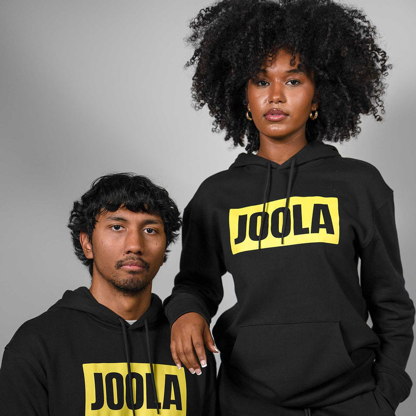 Unisex Fleece Graphic Hoodie (Black/ Yellow) - L