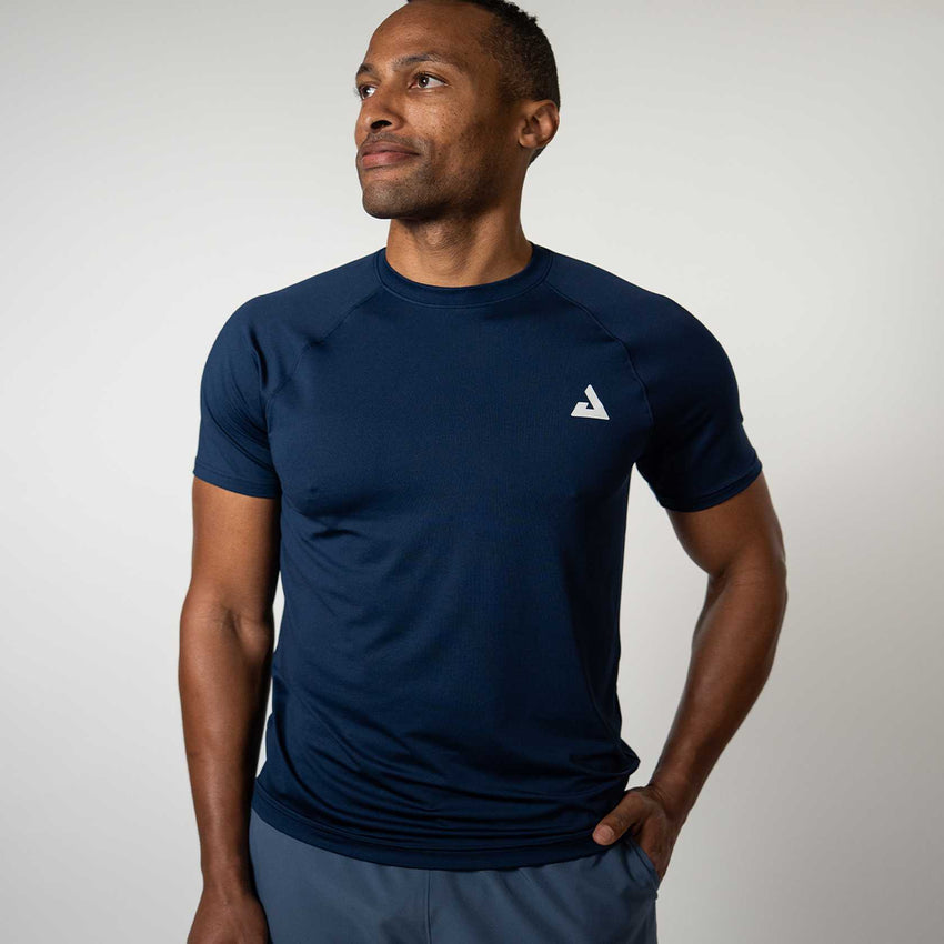 Men's Court Short Sleeve (Navy) - XXL