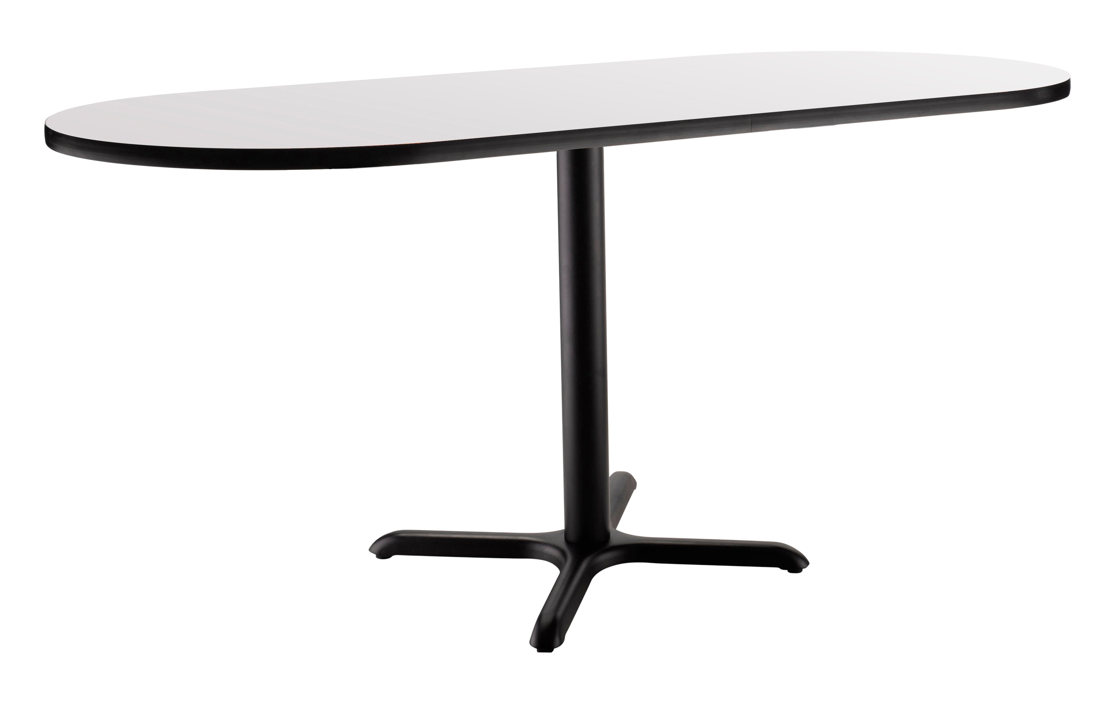 NPS® Café Table, 24" x 36" Racetrack, X Base, 30" Height, Whiteboard