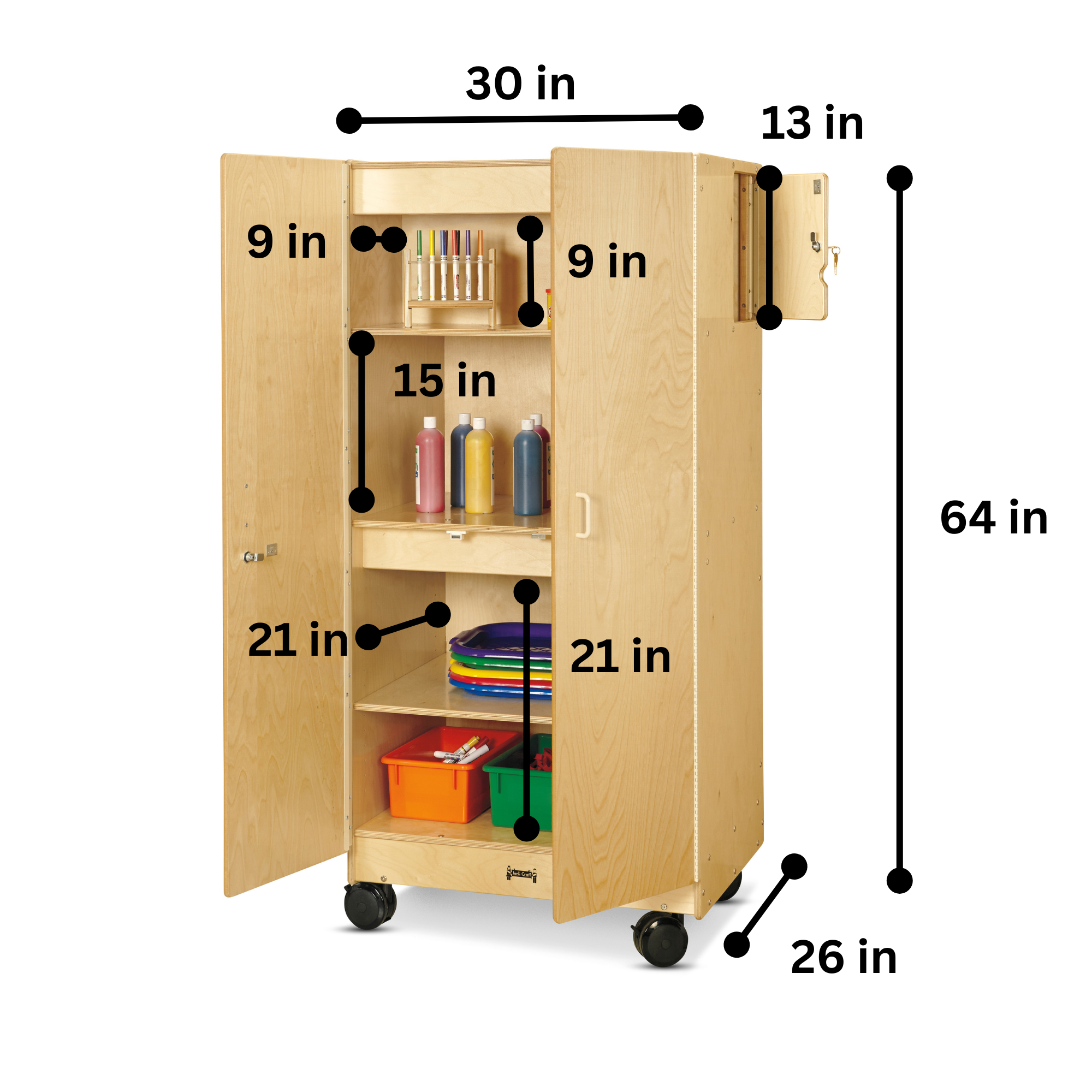 Jonti-Craft® Hideaway Storage Cabinet – Mobile