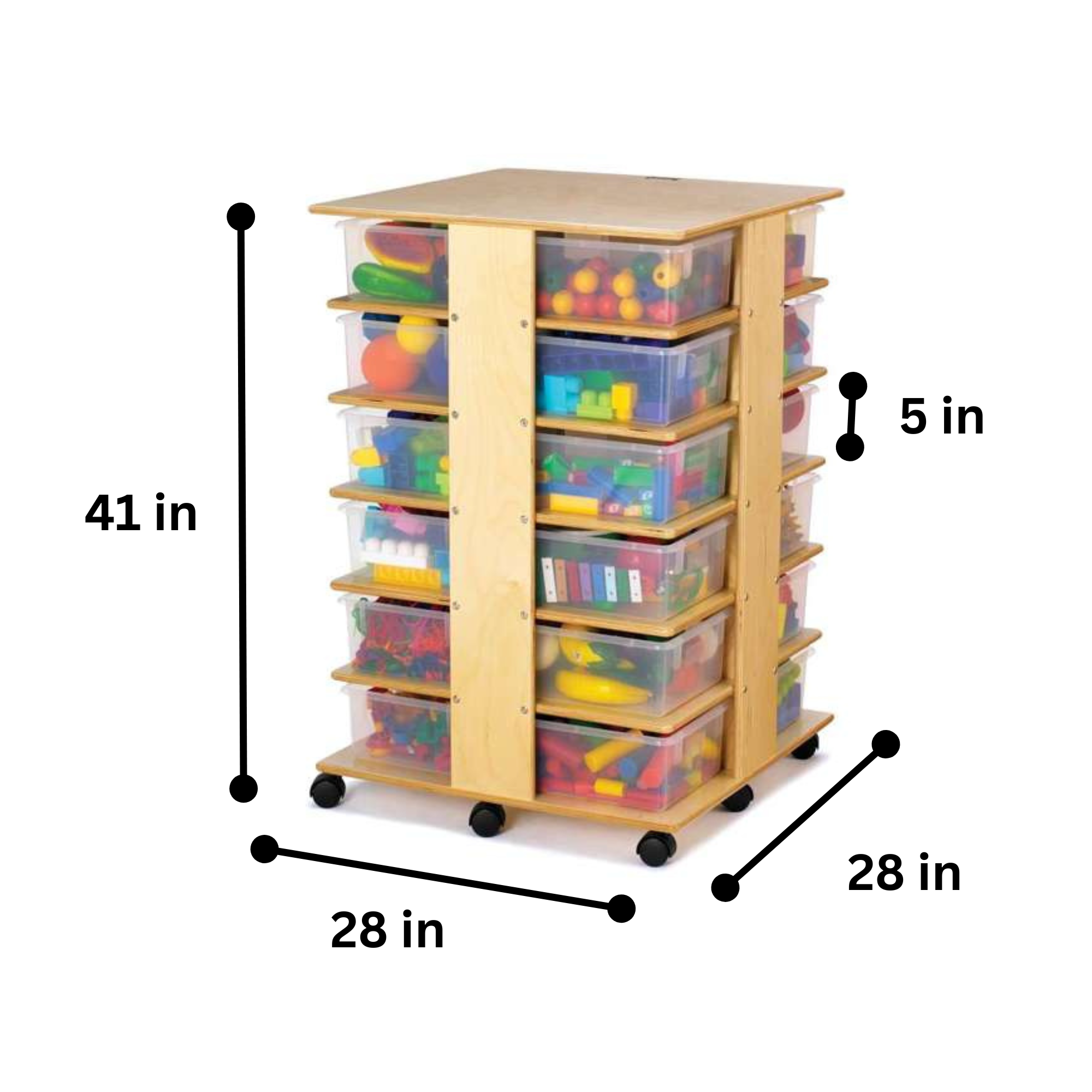 Jonti-Craft® 24 Tub Tower - with Clear Tubs