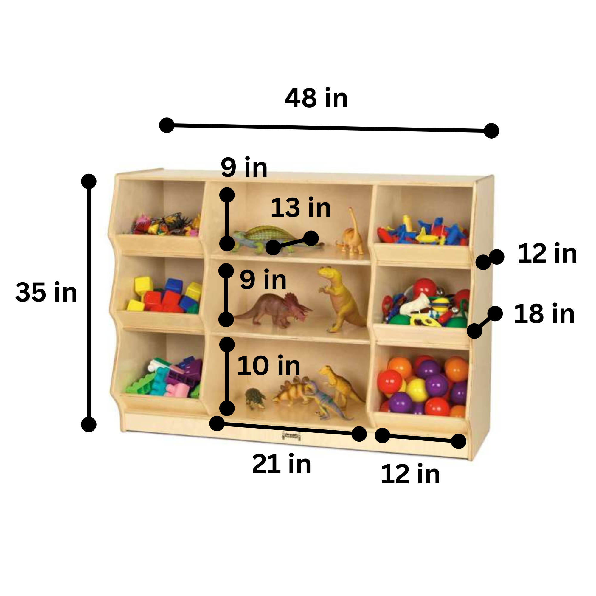 Jonti-Craft® Open Storage with Beveled Front