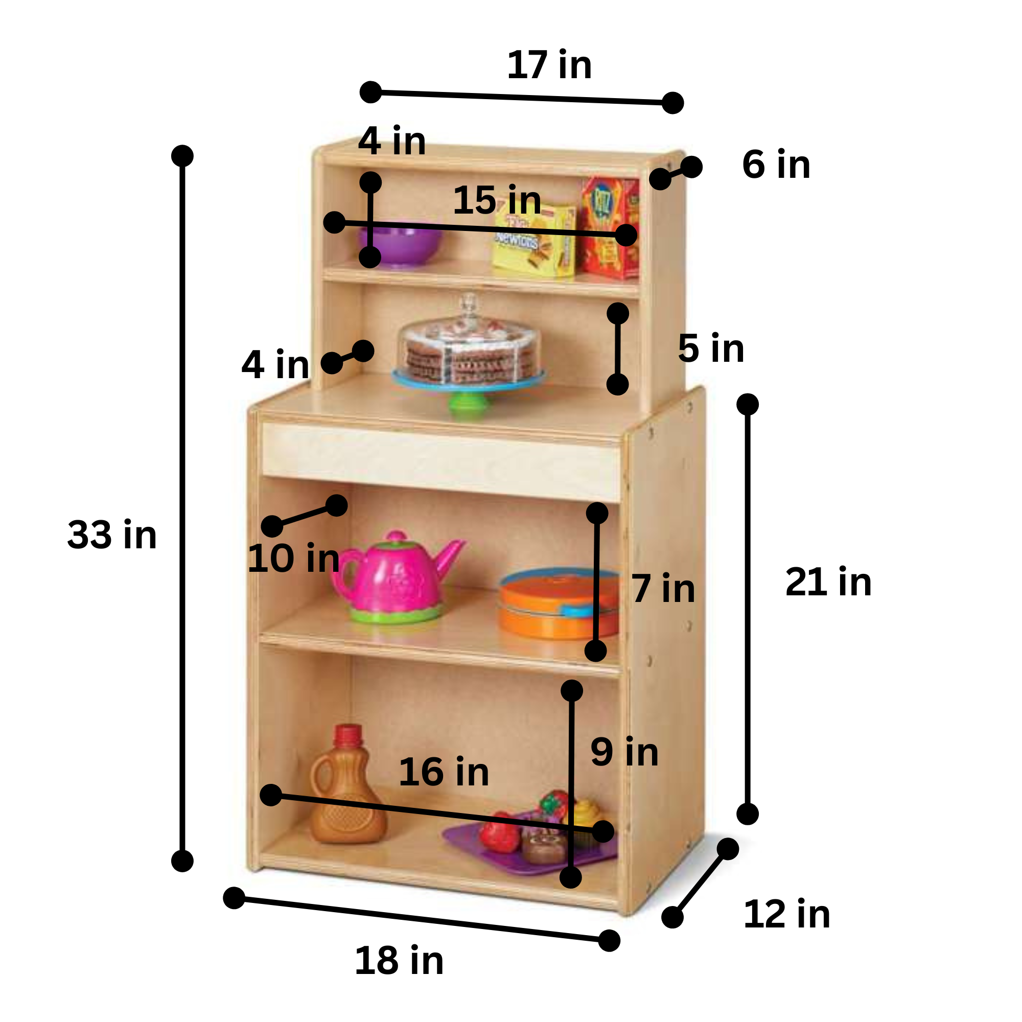 Young Time® Play Kitchen Cupboard