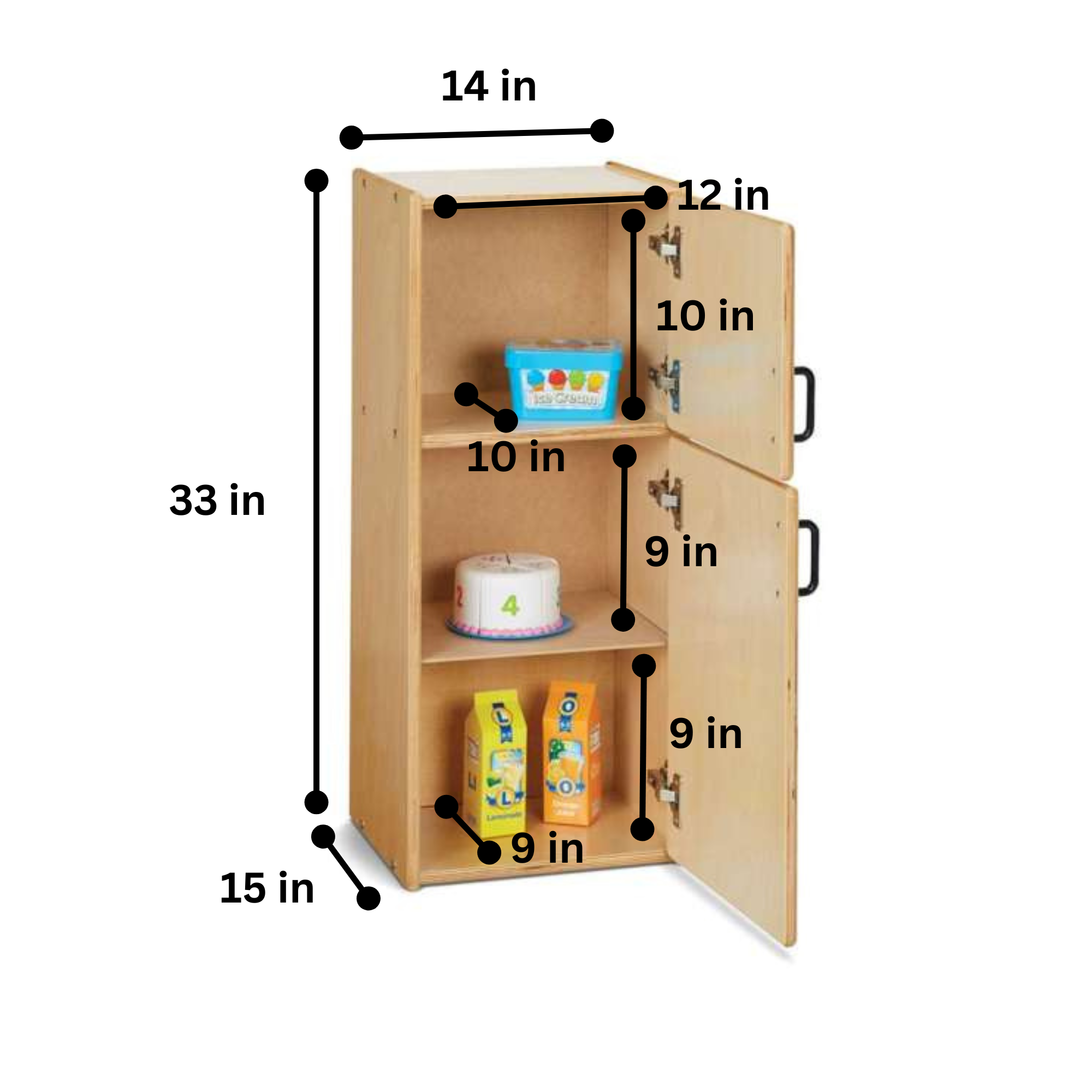 Young Time® Play Kitchen Refrigerator