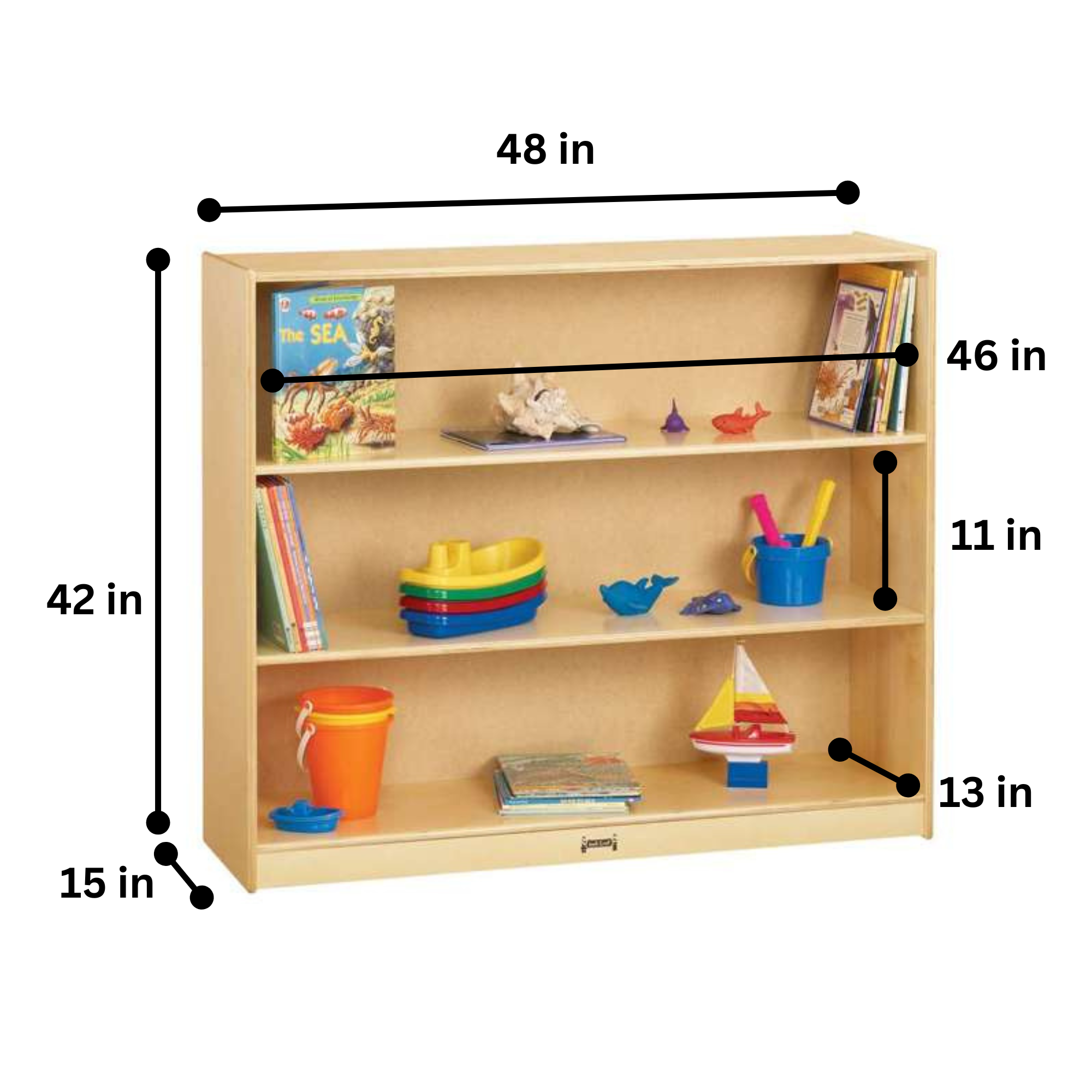 Jonti-Craft® Mega Mobile Straight-Shelf