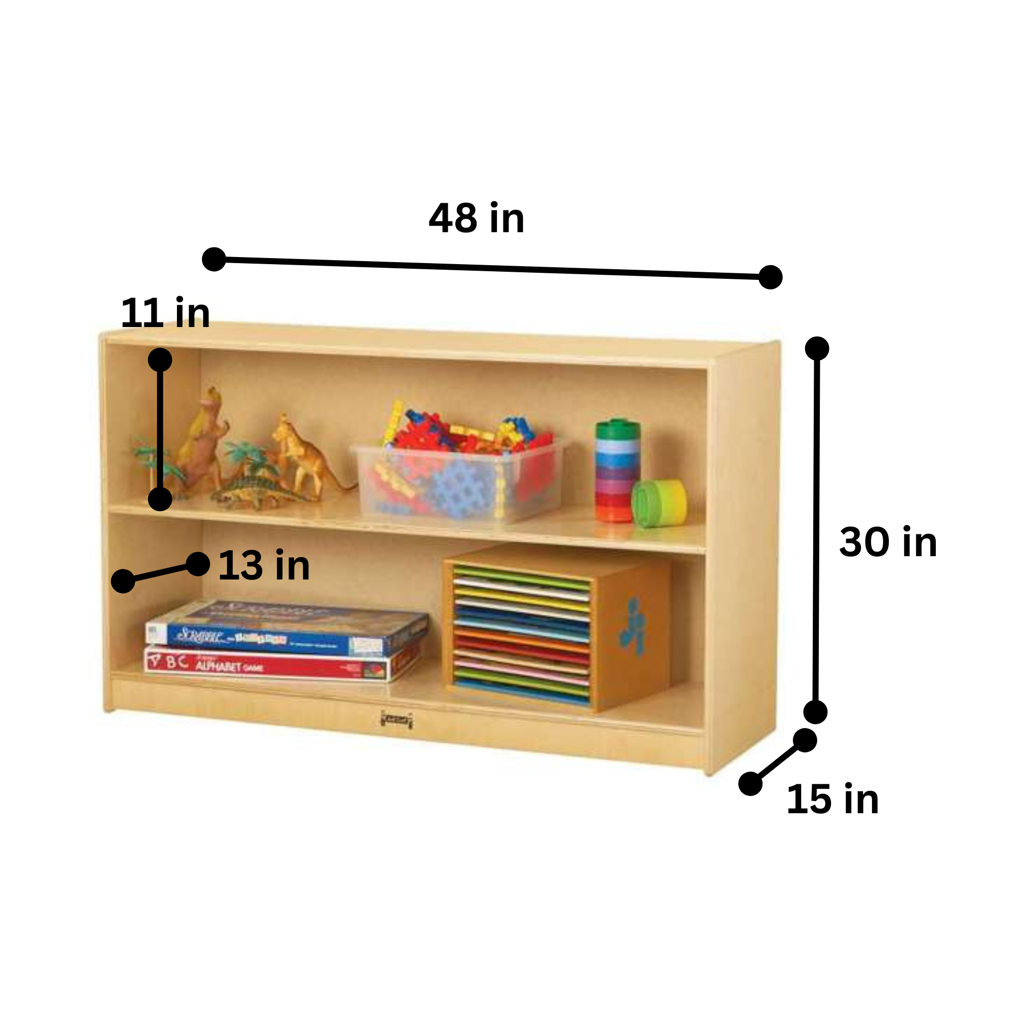 Jonti-Craft® Low Mobile Straight-Shelf