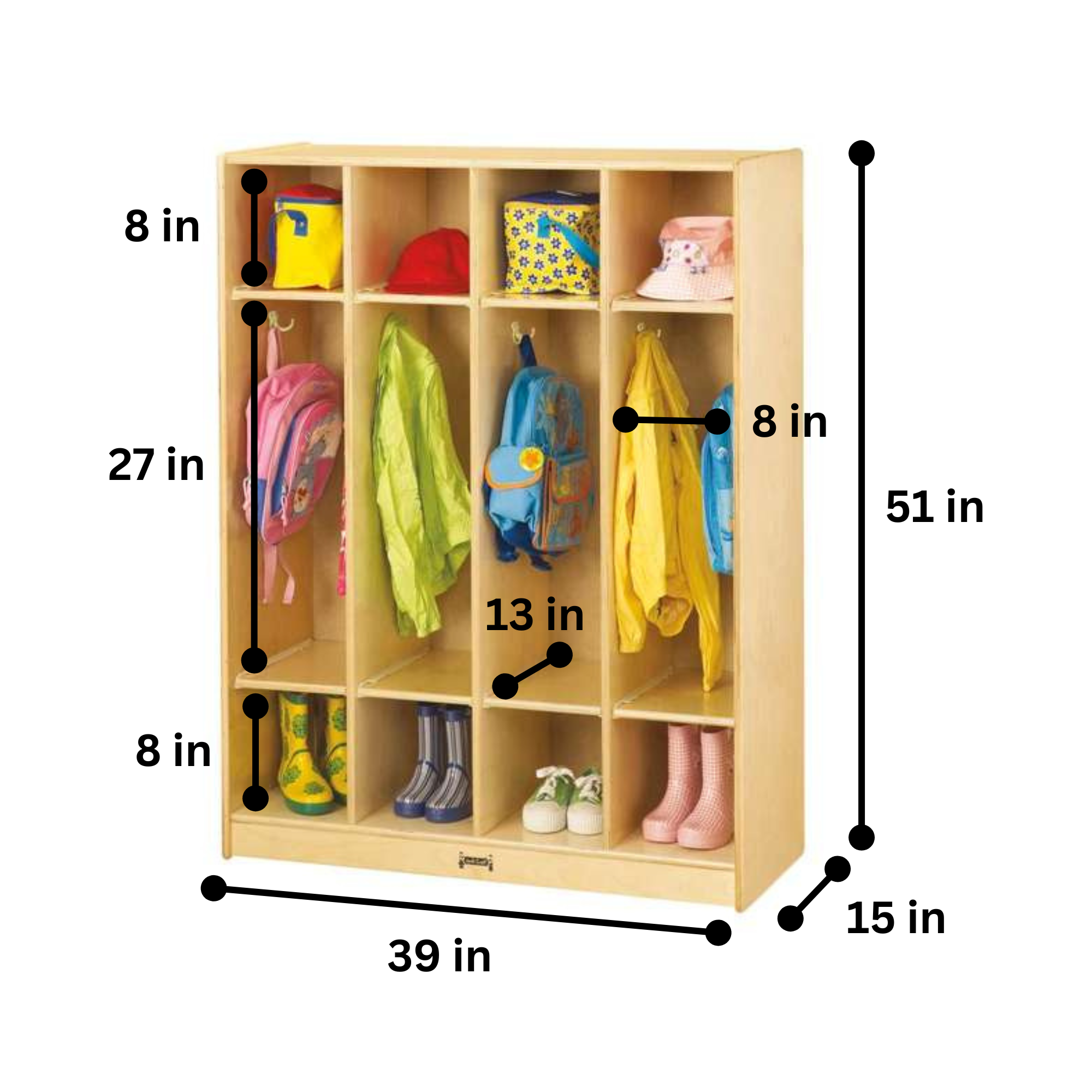 Jonti-Craft® 4 Section Coat Locker