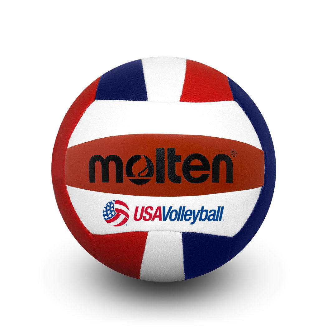 Machine stitched mini 5 1/2" volleyball, Red/White/Blue, USAV replica