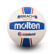 Machine stitched mini 5 1/2" volleyball, Red/White/Blue beach replica