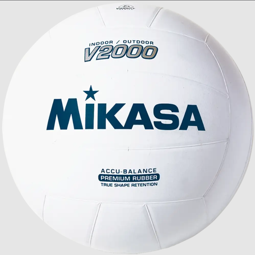 Indoor Volleyball, Varsity Series - Premium Rubber Cover, Accu-Balance True Shape Retention, White