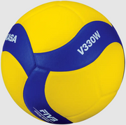 Indoor Volleyball, Premier Series - Club Version Of The New FIVB Game Ball, 18 Panel Design, Blue/Yellow