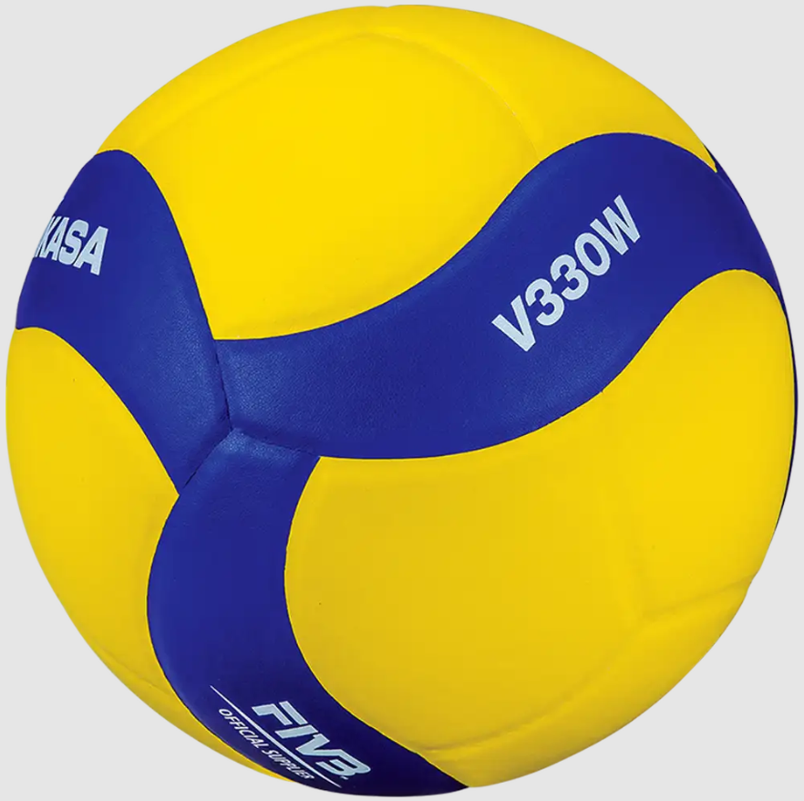 Indoor Volleyball, Premier Series - Club Version Of The New FIVB Game Ball, 18 Panel Design, Blue/Yellow