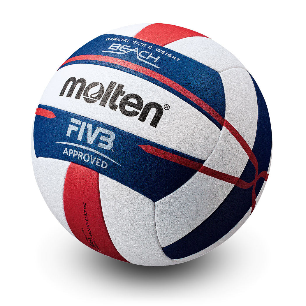 Beach Volleyball FIVB Approved Beach Volleyball, PU Cover, Official Size, Red/White/Blue