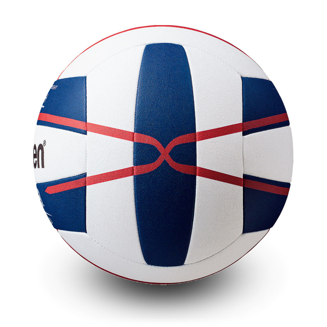 Beach Volleyball FIVB Approved Beach Volleyball, PU Cover, Official Size, Red/White/Blue