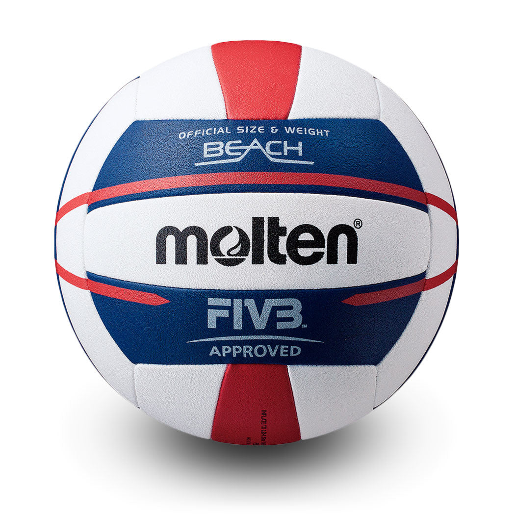 Beach Volleyball FIVB Approved Beach Volleyball, PU Cover, Official Size, Red/White/Blue