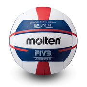 Beach Volleyball FIVB Approved Beach Volleyball, PU Cover, Official Size, Red/White/Blue