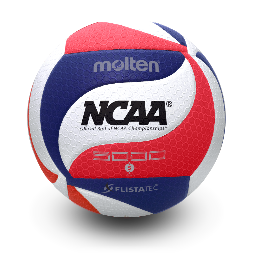 Elite Competition Volleyball Patented FLISTATEC® NCAA® Indoor Volleyball, Premium Micro-Fiber Composite Cover.  Red/White/Blue