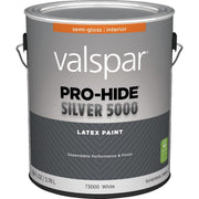 Valspar Pro-Hide Silver 5000 Latex Semi-Gloss Interior Wall Paint, White Base, 1 Gal.