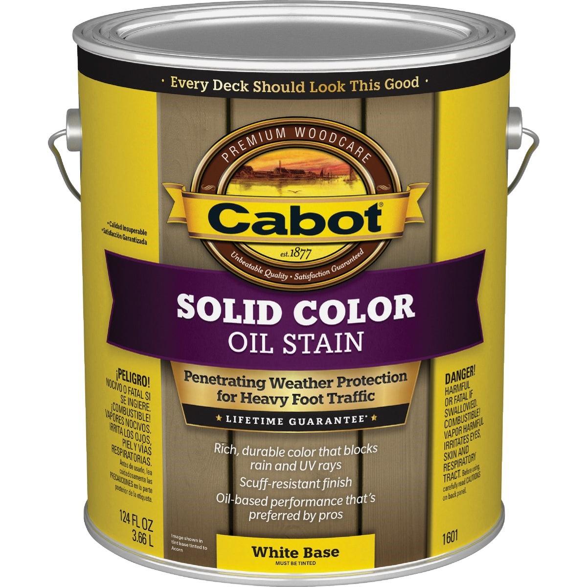 Cabot Solid Color Oil Deck Stain, White Base, 1 Gal.