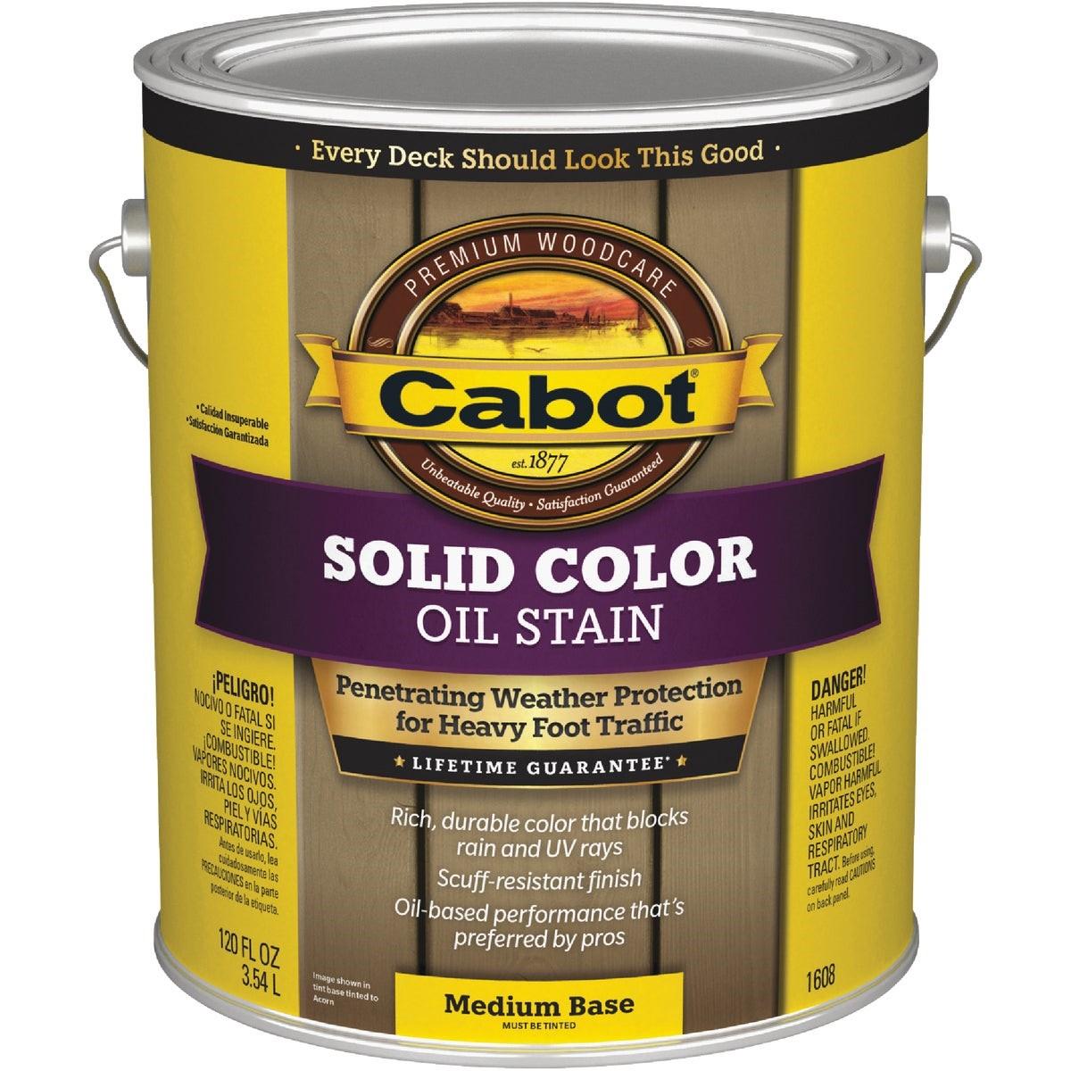 Cabot Solid Color Oil Deck Stain, Medium Base, 1 Gal.