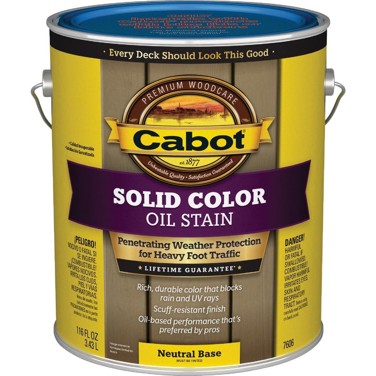 Cabot VOC Solid Color Oil Deck Stain, Neutral Base, 1 Gal.