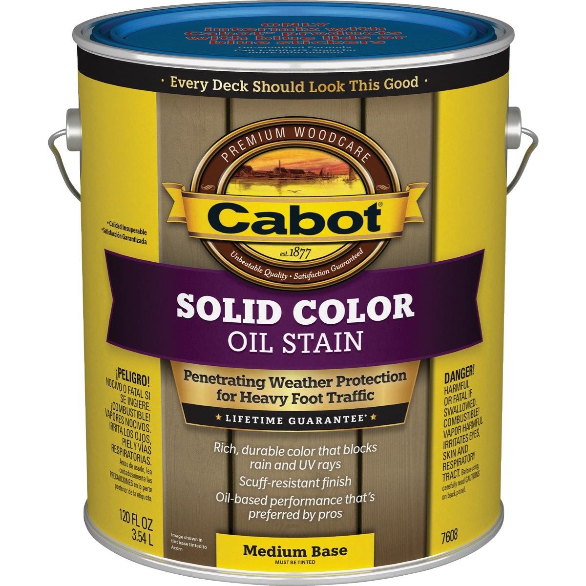 Cabot VOC Solid Color Oil Deck Stain, Medium Base, 1 Gal.