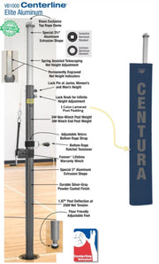 Centerline Aluminum Volleyball System W/O Sockets - Navy