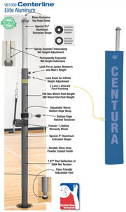 Centerline Aluminum Volleyball System W/O Sockets - Royal