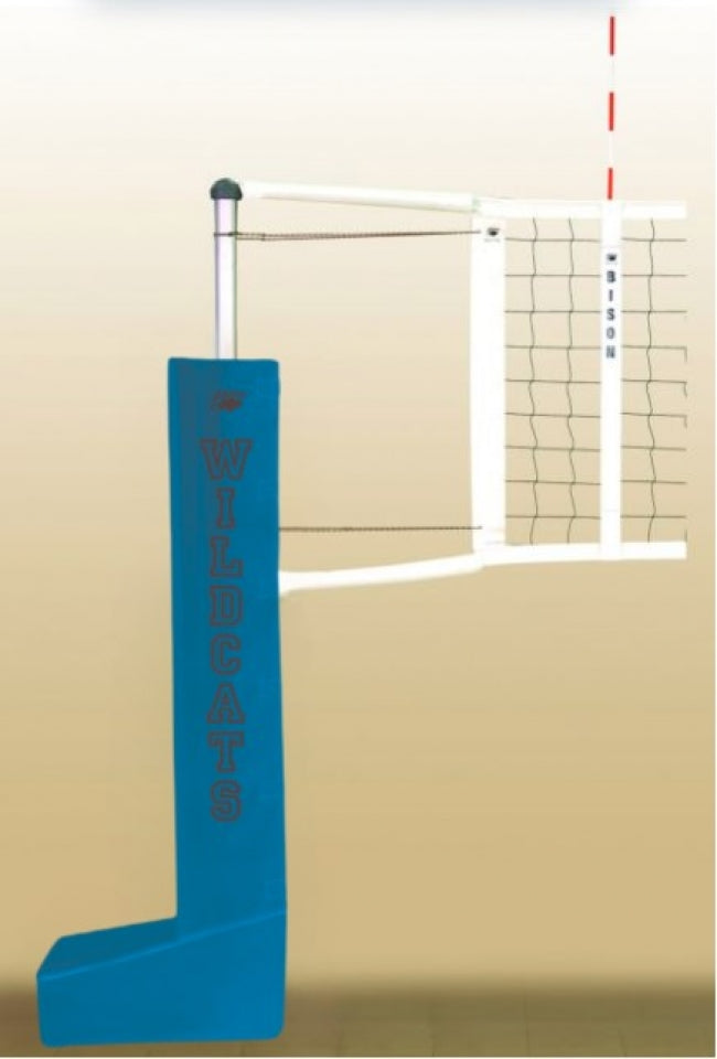 Centerline Aluminum Portable Competition Volleyball System, Columbia Blue