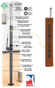 Centerline Elite Aluminum Double Court System without Sockets, Color: Burnt Orange