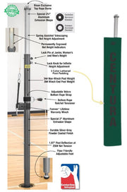 Centerline Elite Aluminum Double Court System without Sockets, Color: Forest Green