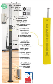 Centerline Elite Aluminum Double Court System without Sockets, Color: Gold