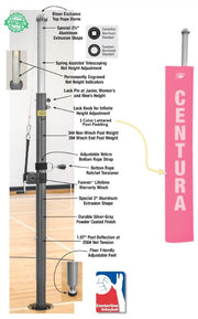 Centerline Elite Aluminum Double Court System without Sockets, Color: Pink