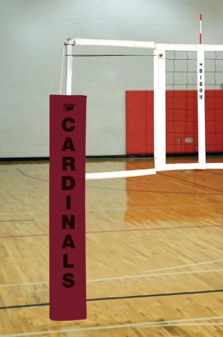 Centerline Aluminum EZ Side-by-Side Double Court Volleyball System - Cardinal