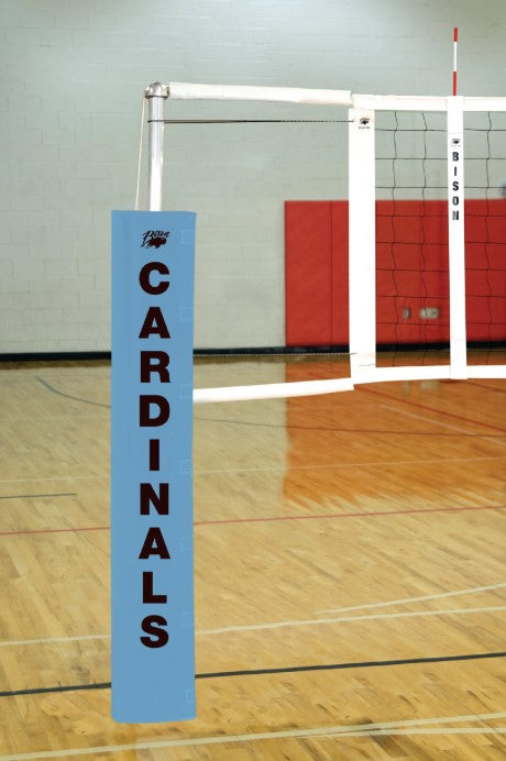 Centerline Aluminum EZ Side-by-Side Double Court Volleyball System - Columbia Blue