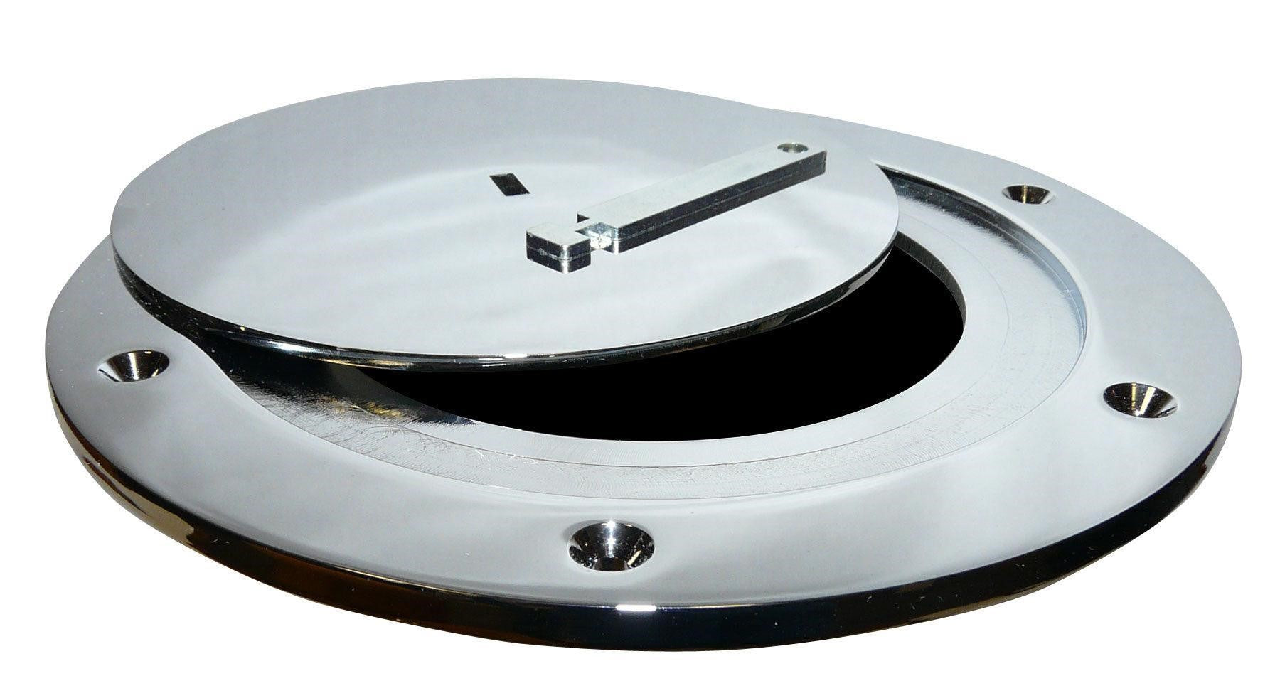 Chrome Plated Steel Swivel Floor Socket Cover Plate Only