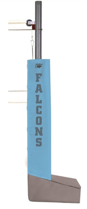 Match Point Aluminum Portable Volleyball System - Columbia Blue