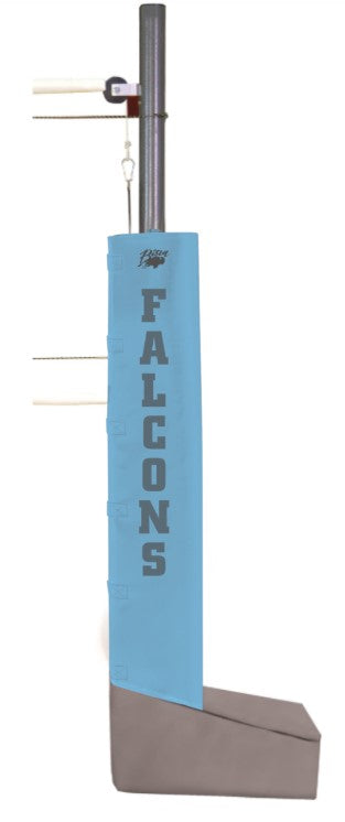 Match Point Aluminum Portable Volleyball System - Columbia Blue