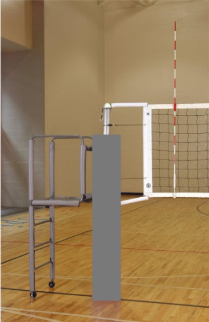 CarbonMax Side-by-Side Double Court Volleyball System w/o Sockets - Gray