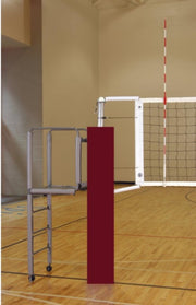 CarbonMax Side-by-Side Double Court Volleyball System w/o Sockets - Maroon
