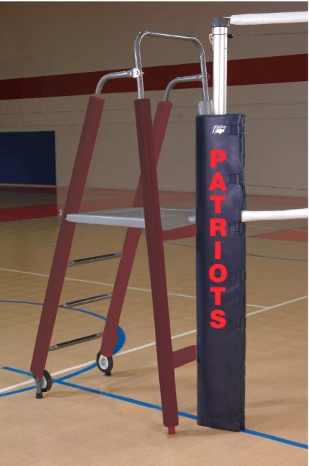 Folding Padded Volleyball Officials Platform with Gray Padding - Maroon
