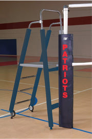 Folding Padded Volleyball Officials Platform with Gray Padding - Navy
