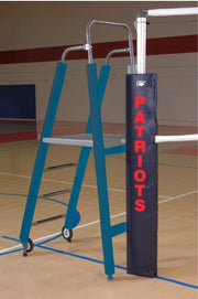 Folding Padded Volleyball Officials Platform with Gray Padding - Royal