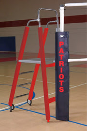 Folding Padded Volleyball Officials Platform with Gray Padding - Scarlet