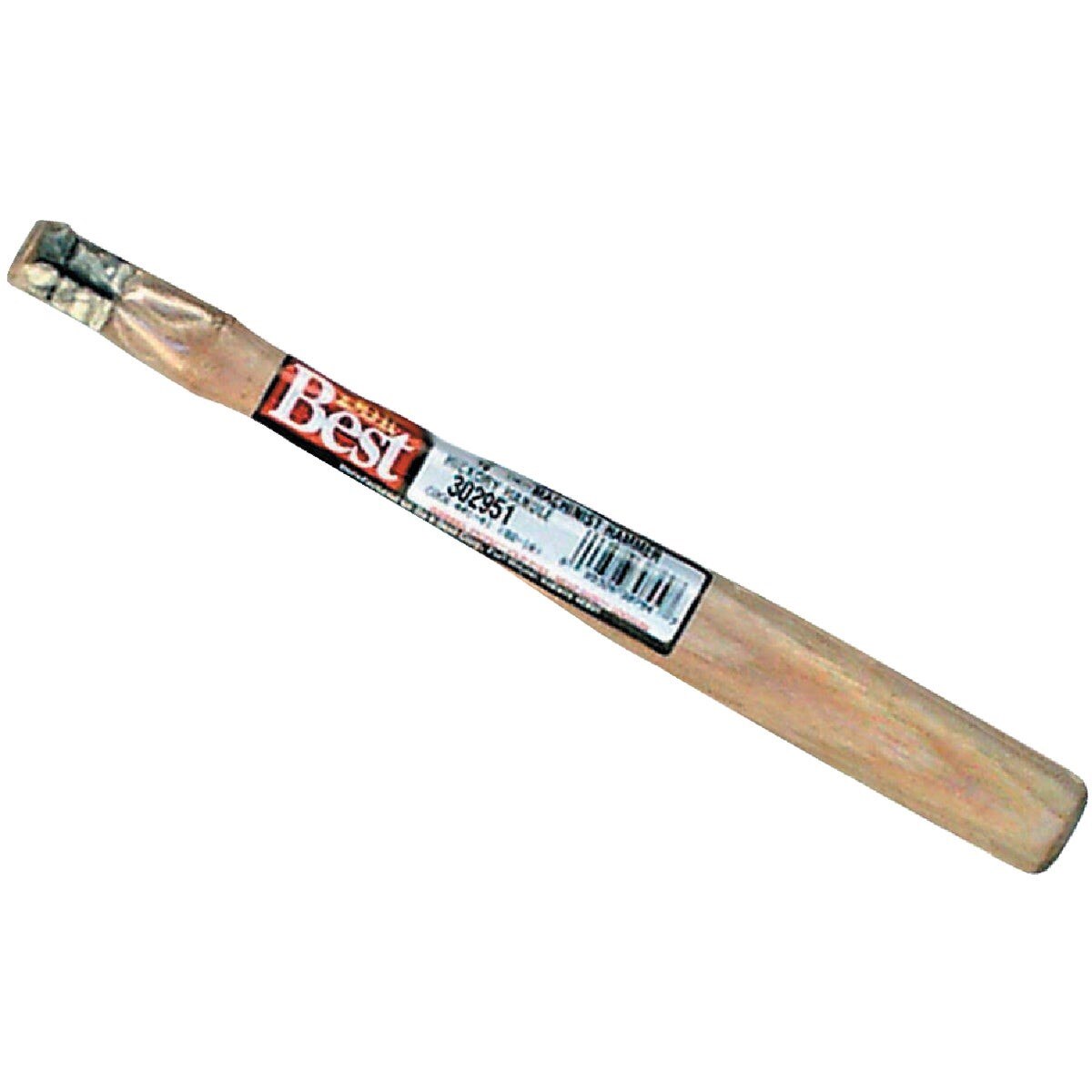 10 In. Straight Hickory Ball Peen Hammer Handle