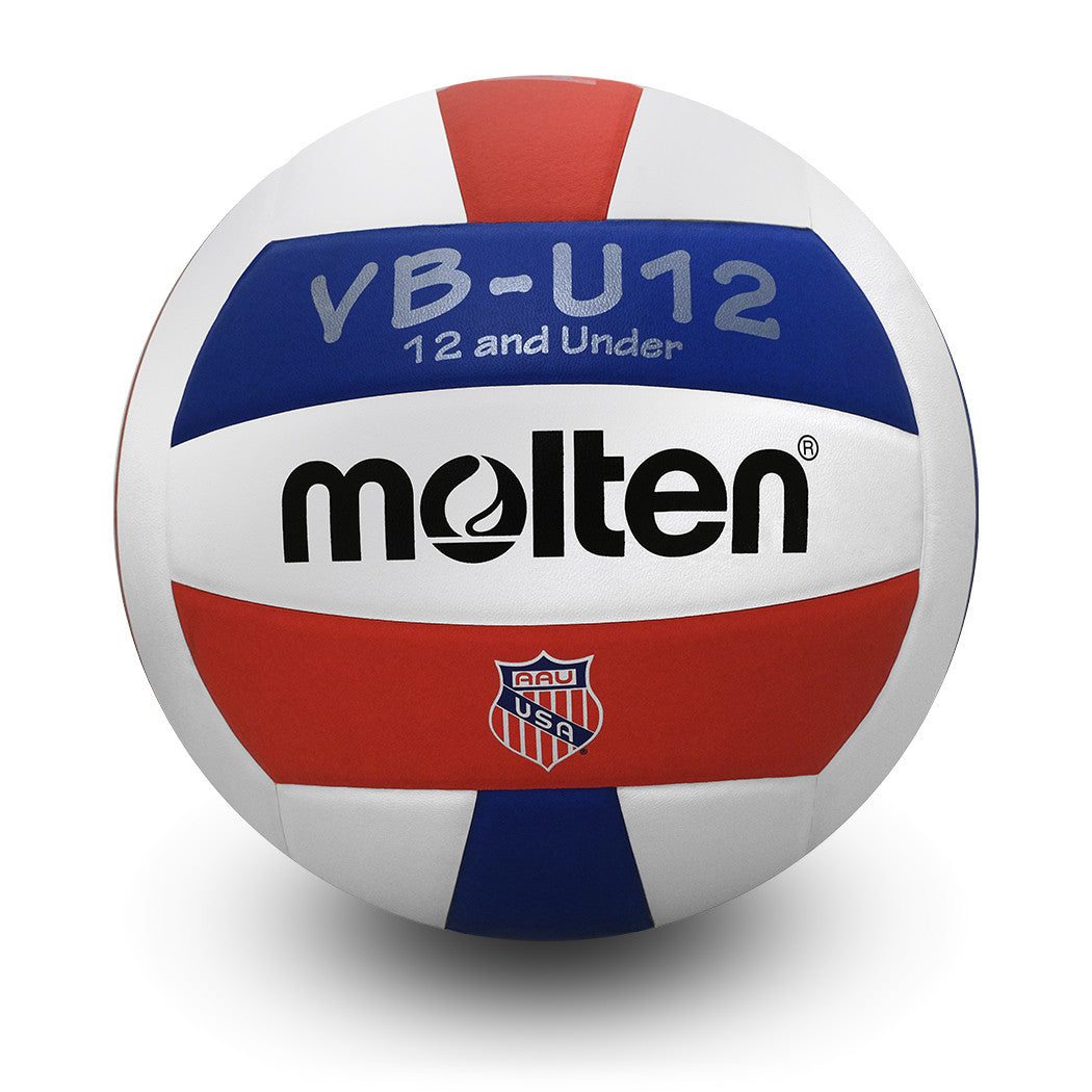 Elite Competition Volleyball VBU12 SeriesRed/White/Blue, AAU Approved Lightweight 12 & Under Game Volleyball